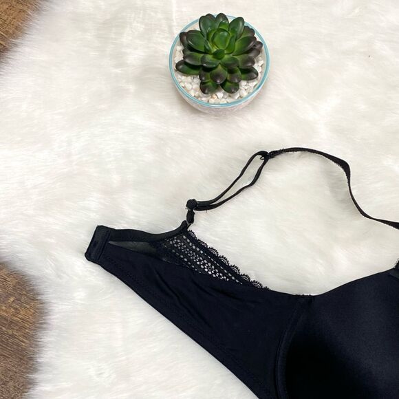 Auden. Padded Cup Laced Back Bra in Black - 36D - NEW - Picture 5 of 6